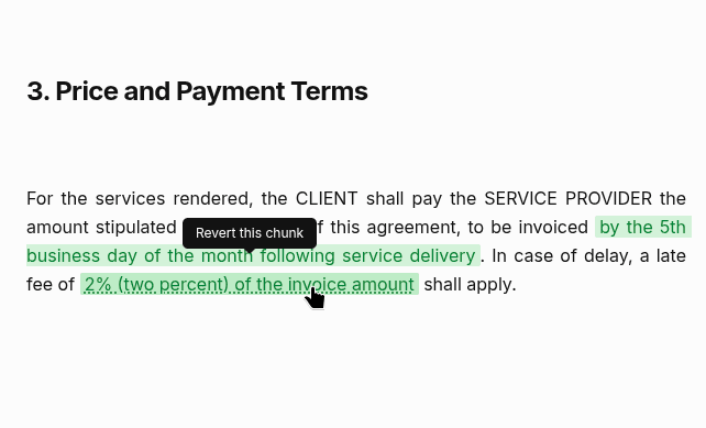 Freedom to test and undo ideas